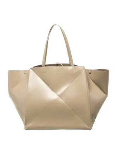 Pre-owned Nanushka Leather Tote In Neutral