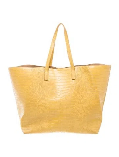 Pre-owned Nanushka Leather Tote In Yellow