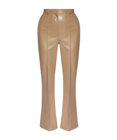 Nanushka Leena High-waist Straight-leg Trousers In Nude