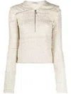Nanushka Leiko Dribbled Ribbon Top In Nude