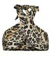 Nanushka Leopard-print Bikini Top In Neutrals