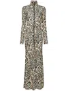 Nanushka Blaize Leopard Turtleneck Maxi Dress In Neutrals
