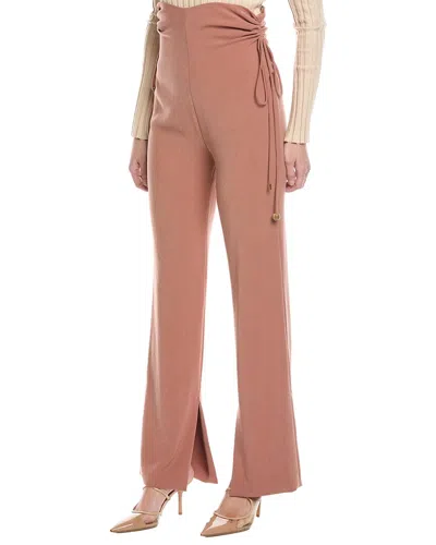 Nanushka Leslie High Waisted Bell Bottom Trouser In Brown