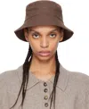 Nanushka Brown Caran Bucket Hat In Nude