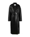 Nanushka Liano Belted Padded Recycled-vegan Leather Jacket In Black