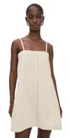 Nanushka Button-front Sleeveless Mini Dress In Neutral