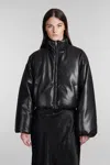 Nanushka Cropped Puffer Jacket In Black
