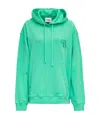 Nanushka Logo Drawstring Organic Cotton Hoodie In Green