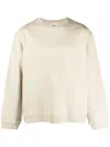 Nanushka Logo-embroidered Cotton Sweatshirt In Neutrals