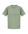 Nanushka Logo-embroidered Cotton T-shirt In Green