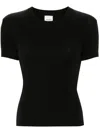 Nanushka Round-neck Wool T-shirt In Black