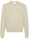 Nanushka Logo-embroidered Merino Jumper In Neutrals