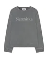 Nanushka Logo-embroidered Sweatshirt In Gray