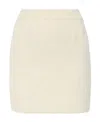 Nanushka Logo-motif Knitted Mini Skirt In White