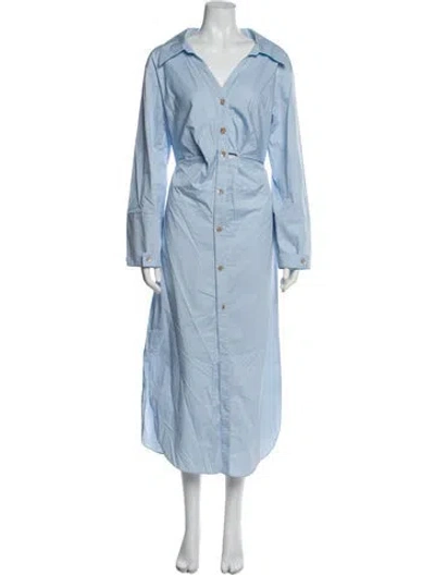 Pre-owned Nanushka Long Dress In Blue