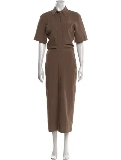 Pre-owned Nanushka Long Dress In Brown