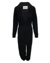 Nanushka Long Dress In Black Wool In Black