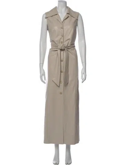 Pre-owned Nanushka Long Dress In Neutral