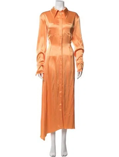Pre-owned Nanushka Long Dress In Orange