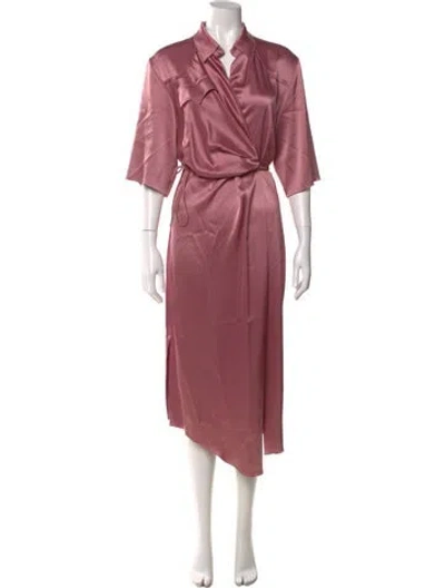 Pre-owned Nanushka Long Dress In Pink