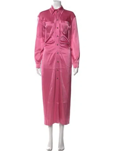 Pre-owned Nanushka Long Dress In Pink