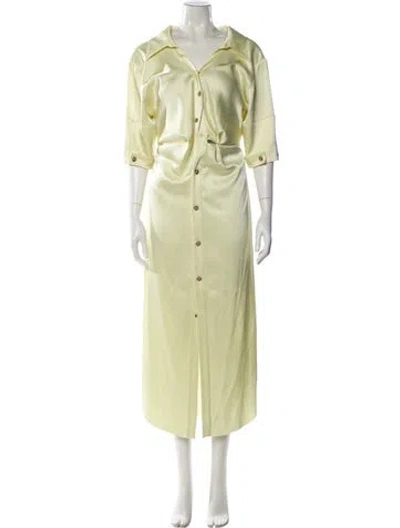 Pre-owned Nanushka Long Dress In Yellow