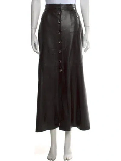 Pre-owned Nanushka Long Skirt In Black
