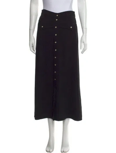 Pre-owned Nanushka Long Skirt In Black