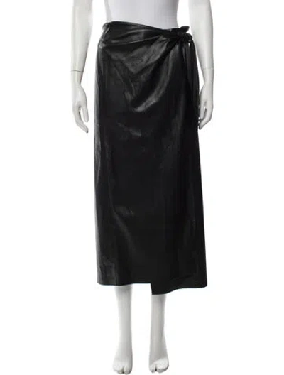 Pre-owned Nanushka Long Skirt In Black