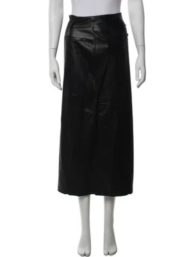 Pre-owned Nanushka Long Skirt In Black