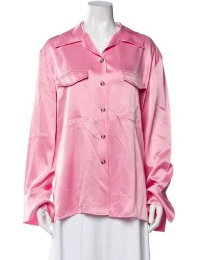 Pre-owned Nanushka Long Sleeve Blouse In Pink