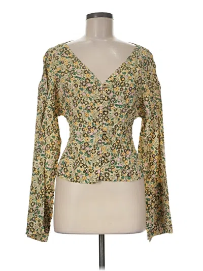 Pre-owned Nanushka Long Sleeve Blouse In Yellow