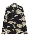 Nanushka Long-sleeve Cloud-print Shirt In Black