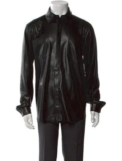 Pre-owned Nanushka Long Sleeve Shirt In Black