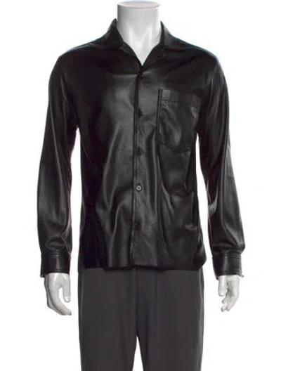 Pre-owned Nanushka Long Sleeve Shirt In Black