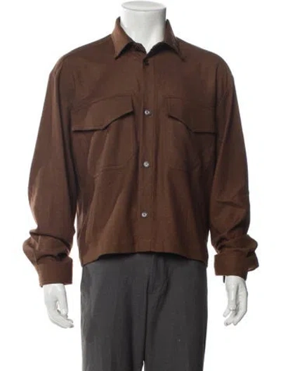 Pre-owned Nanushka Long Sleeve Shirt In Brown
