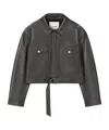 Nanushka Long-sleeved Leather Jacket In Black