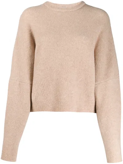 Nanushka Long-sleeve Fitted Jumper In Neutrals