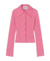 Nanushka Lotte Seersucker Shirt In Pink