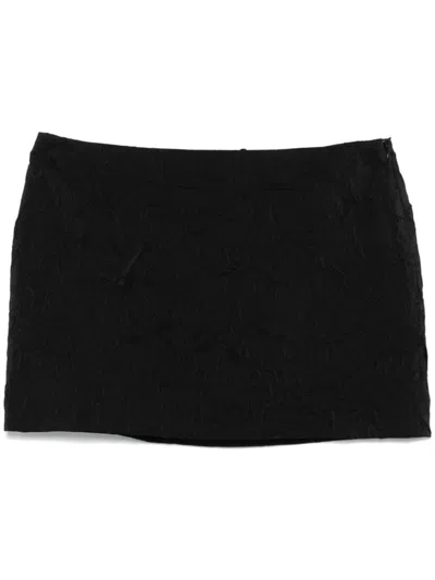 Nanushka Low-rise Mini Skirt In Black