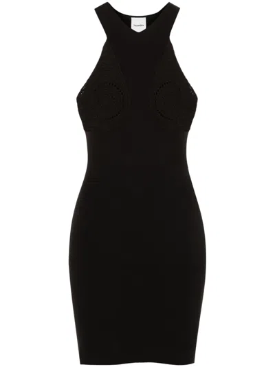 Nanushka Maecy Knitted Mini Dress In Brown