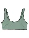 Nanushka Malti Bikini Top In Green