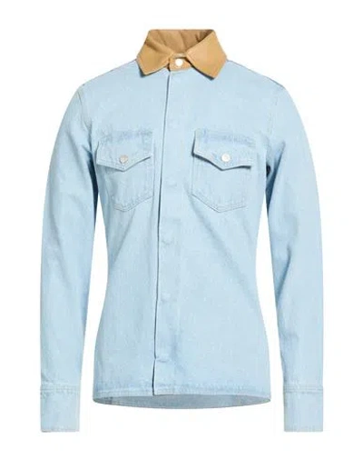 Nanushka Man Denim Outerwear Blue Size L Cotton