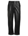 Nanushka Leather-look Straight-leg Trousers In Black