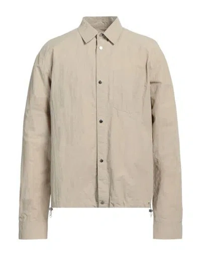 Nanushka Man Shirt Beige Size L Polyamide, Cotton