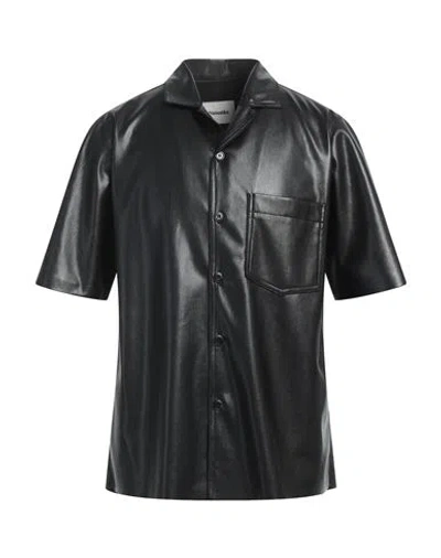 Nanushka Man Shirt Black Size L Polyurethane, Polyester