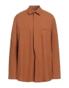 Nanushka Man Shirt Camel Size S Cotton In Beige
