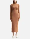 Nanushka Manja Mesh-jersey Dress In Brown
