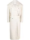 Nanushka Marielle Leather Biker Coat In Neutrals