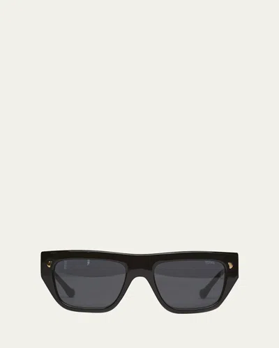Nanushka Marim Square Acetate Sunglasses In Black